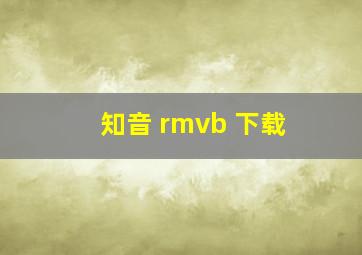 知音 rmvb 下载